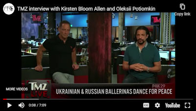 TMZ interview with Kirsten Bloom Allen and Oleksii Potiomkin